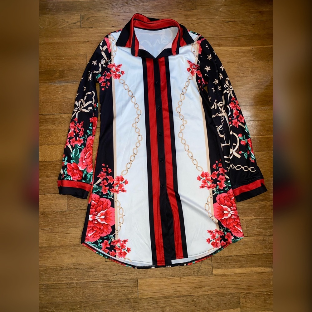 Button Down Shirt Dress-Size Small- Worn Once!